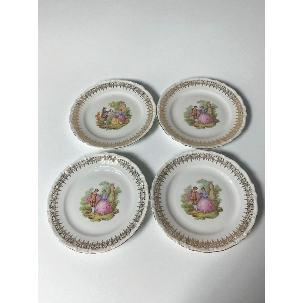 Set of 4 Vintage Winterling‎ Porcelain Dessert Plates Germany Bavaria